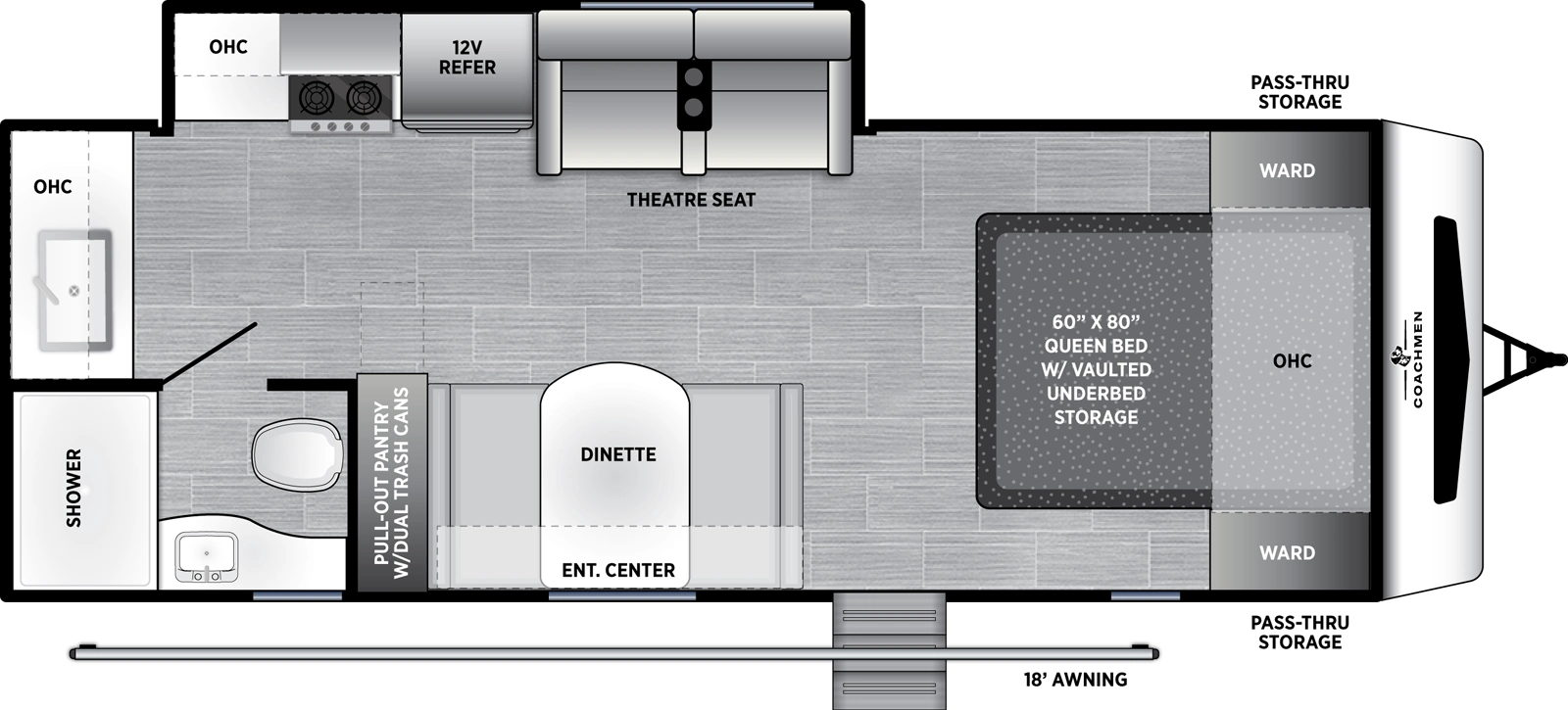 Freedom Express Ultra Lite 22MLS Floorplan